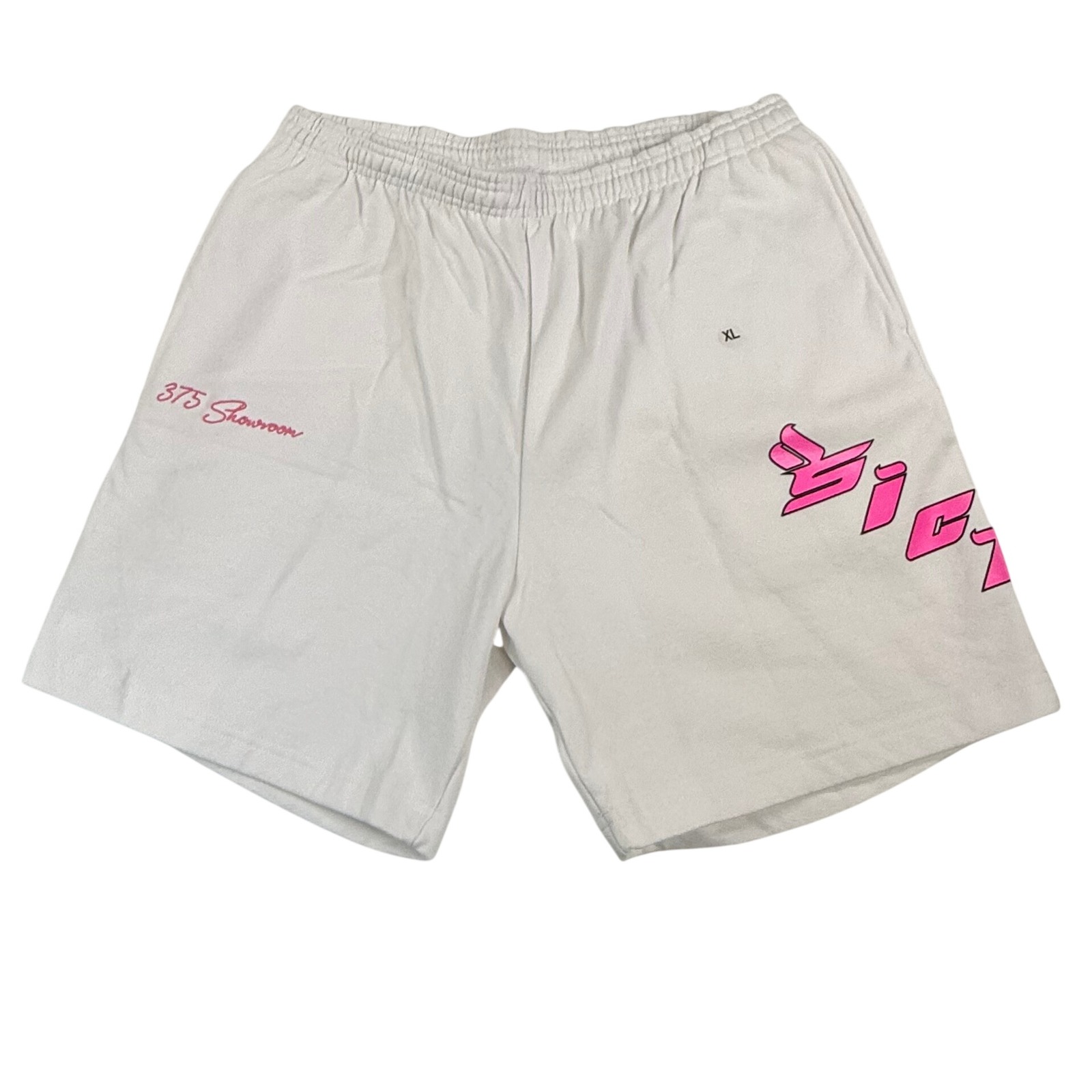 Sicko Born From Pain 375 Showroom White Pink Puff Print Sweat Shorts Mens Xl